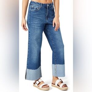 Indigo Rein Wide Leg Crop Jeans